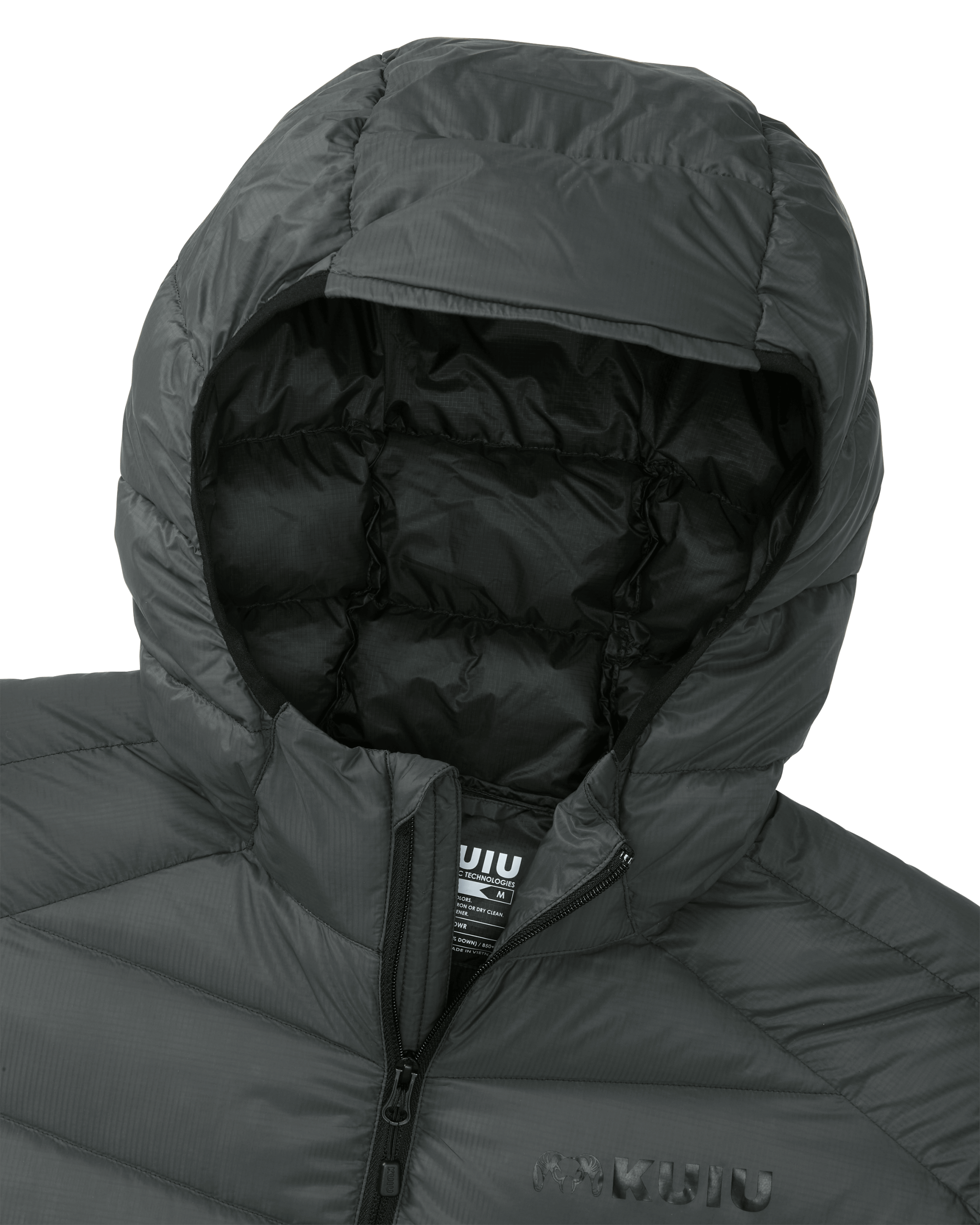 Women's Super Down LT Hooded Jacket | Gunmetal - Image 3