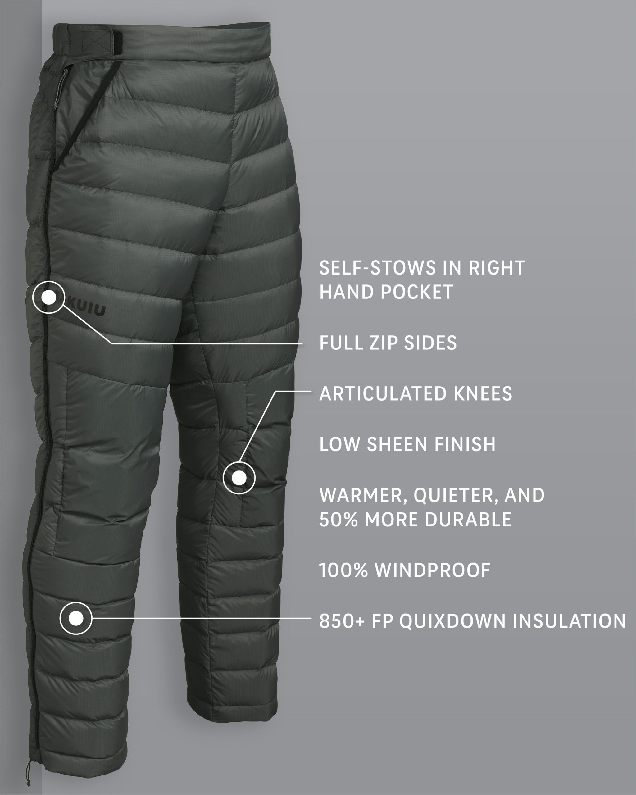 Super Down LT Pant | Gunmetal - Image 2