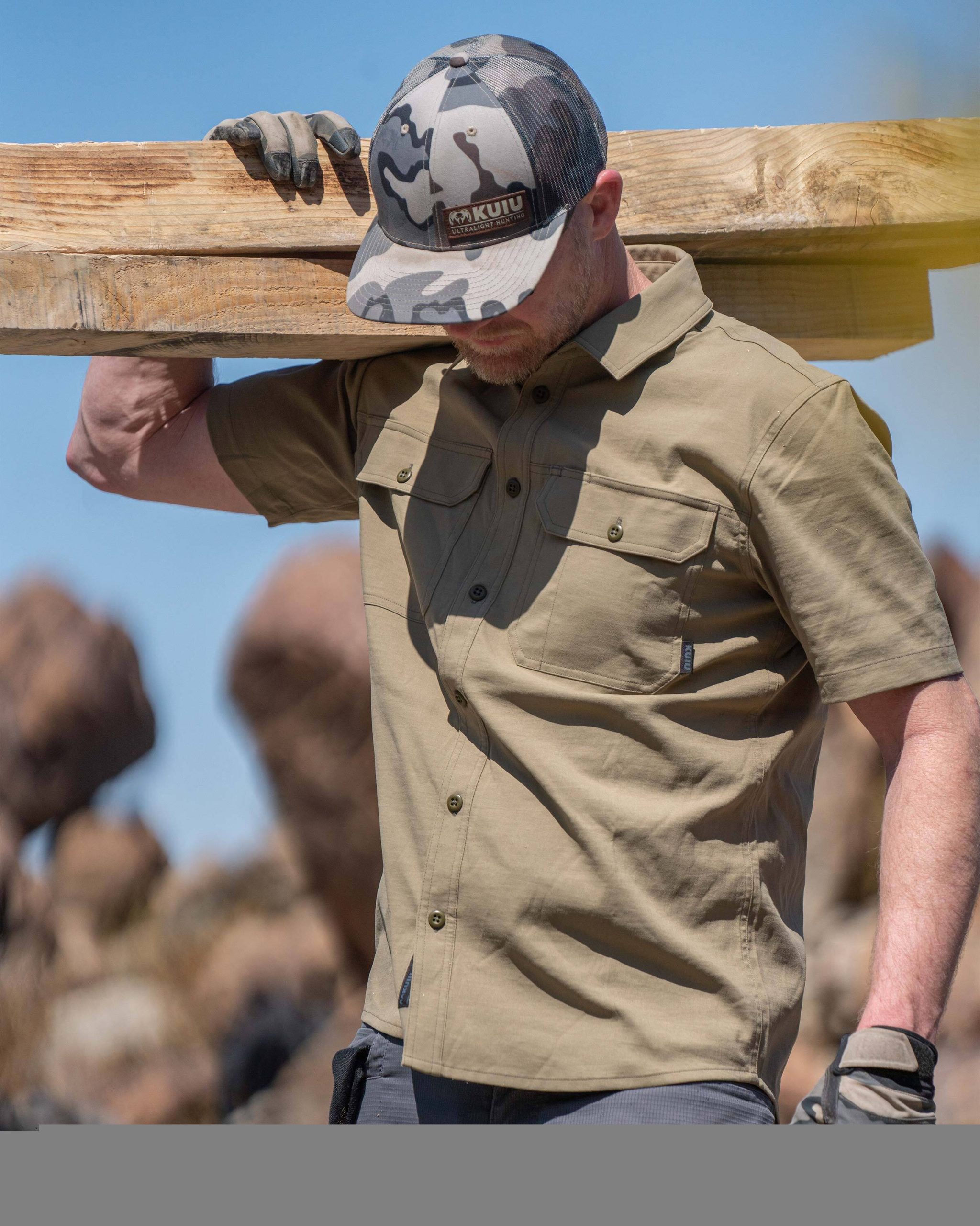 Motive SS Workgrade Shirt | Stone - Image 5